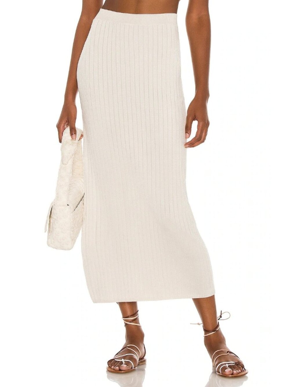 Free People Beach To Night Midi Skirt in Cream - Picture 2 of 4